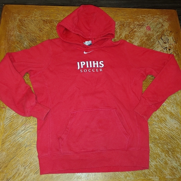 Nike center swoosh pullover hoodie size large embroidered in fair condition has - Picture 1 of 7